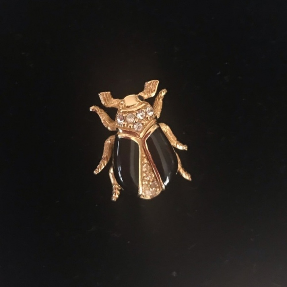 🦋 Vintage Christian Dior Beetle Brooch